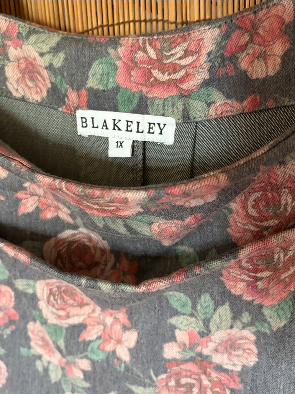 Wide Leg Floral Jumpsuit in Pink and Gray - Picture 5 of 5